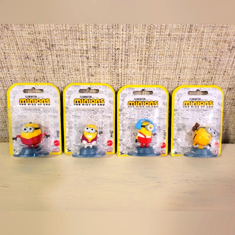 Minions The Rise of Gru Micro Mini Figurine set of 4